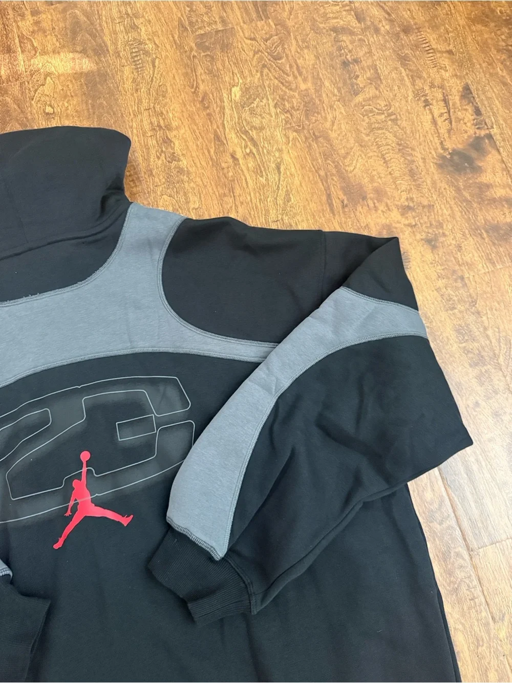 Jordan Black and Gray Full-Zip Hoodie